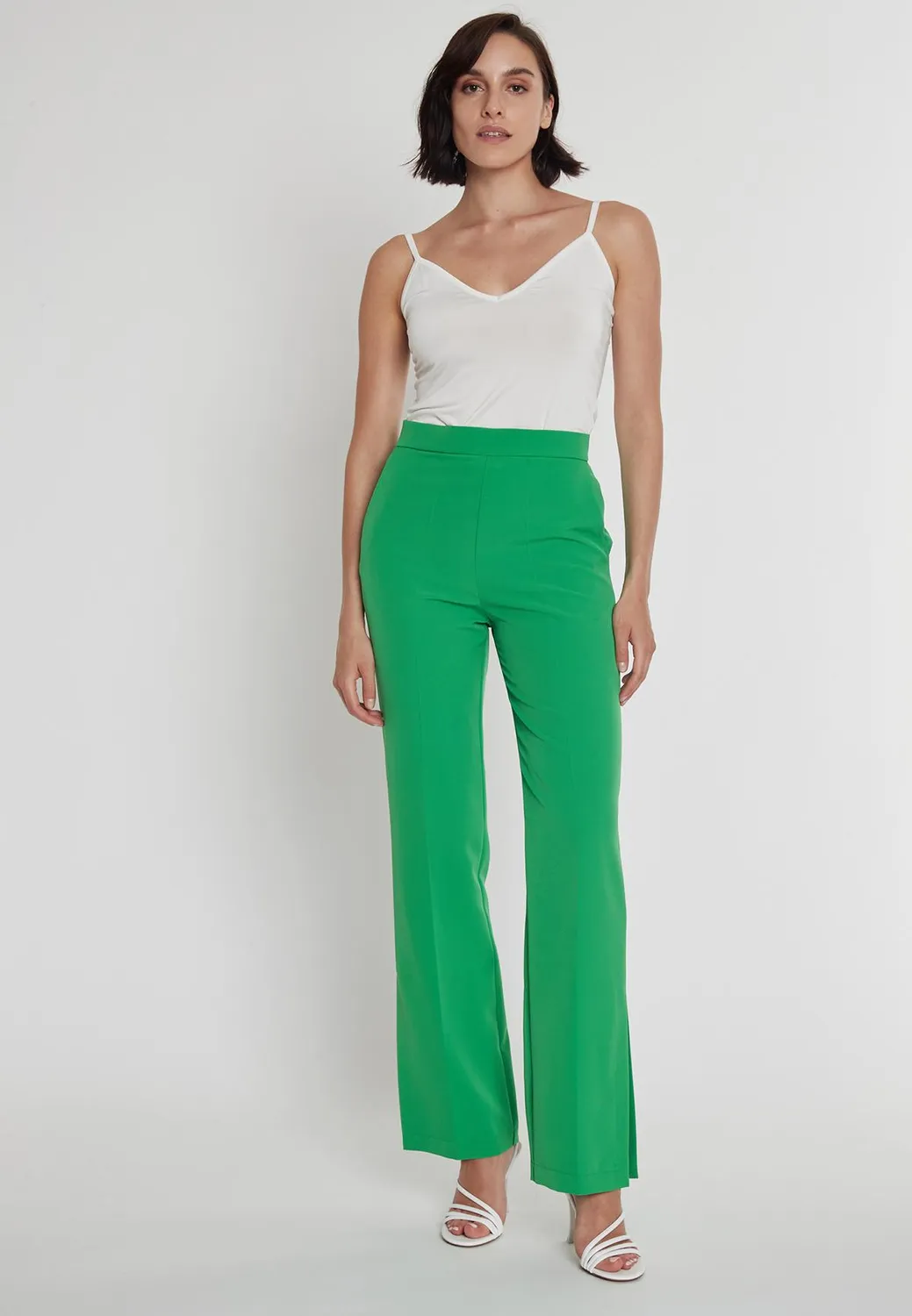 Ana Alcazar Pacoa pantaloni lunghi verdi spacco