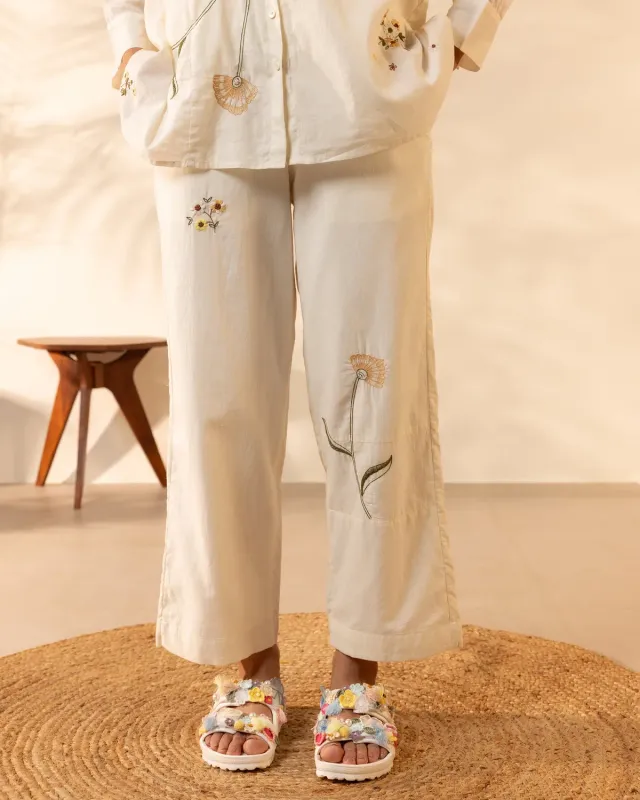 Our Dve Apricot Pantaloni Beige Cotone Dritti