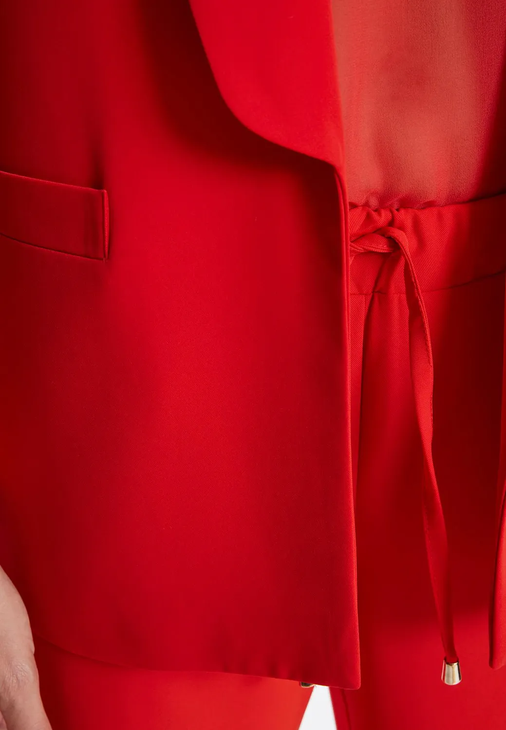 Ana Alcazar Zafa blazer rosso revers lunghi oversize