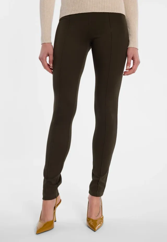 Ana Alcazar Elysa pantaloni slim fit kaki jersey