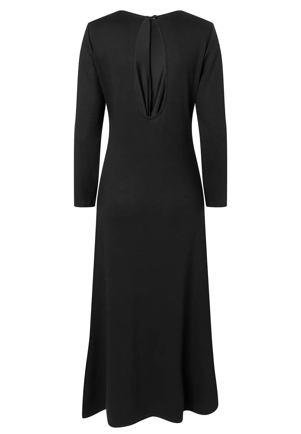 Ana Alcazar Tia abito midi nero jersey