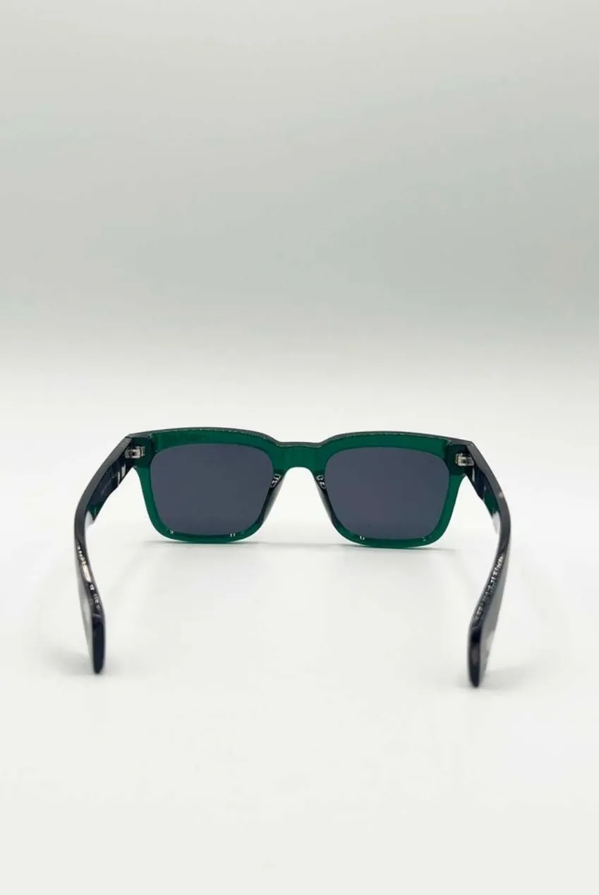 SVNX Square SG2502320 occhiali da sole verde nero UV400