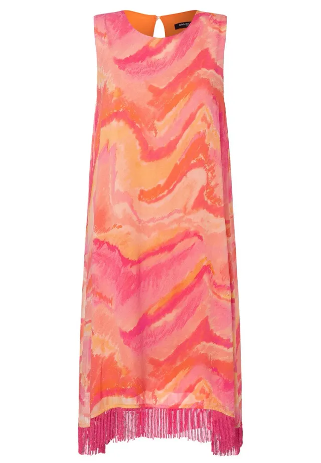 Ana Alcazar Refoni abito corto chiffon frange