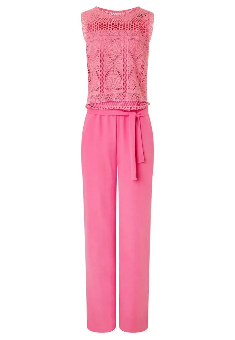 Ana Alcazar Paddy tuta lunga rosa top pizzo cuore