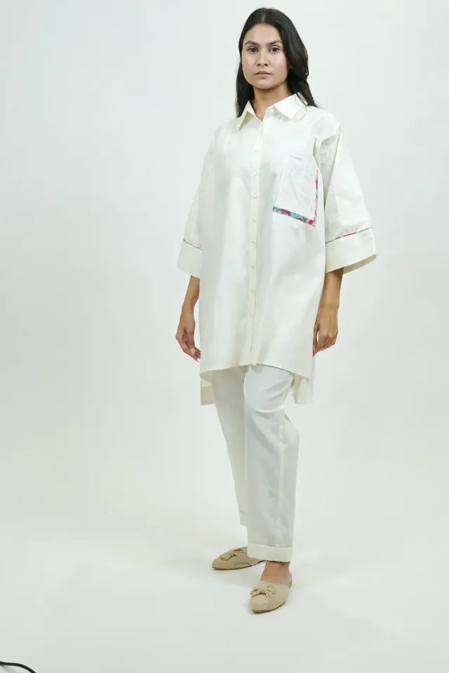 Our Dve S0022 camicia panna cotone anti-fit