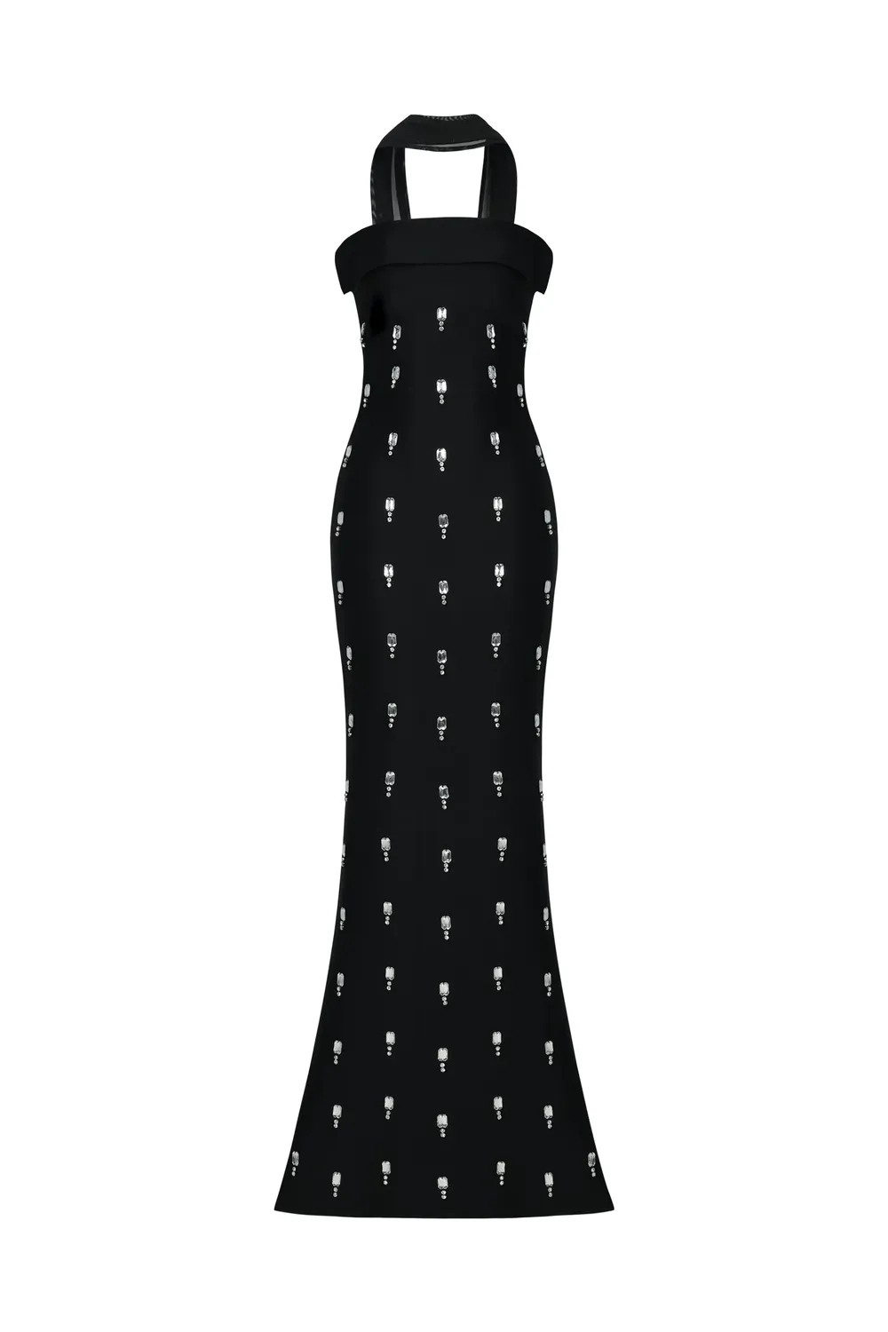 Bella Barnett Nadja abito bandage nero S maxi strass