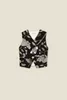 Dahlia Bobby gilet velluto doppiopetto blockprint