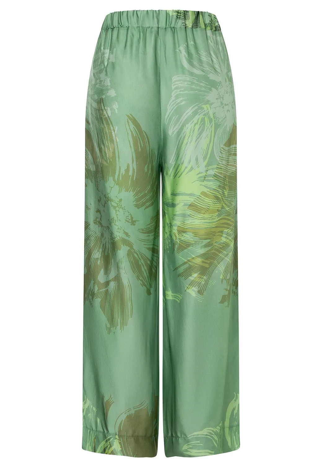 Ana Alcazar Zegina pantaloni larghi satin verde