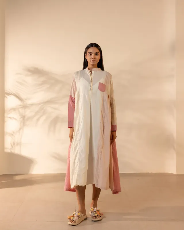 Our Dve Blush Wind abito cotone rosa beige taglia unica