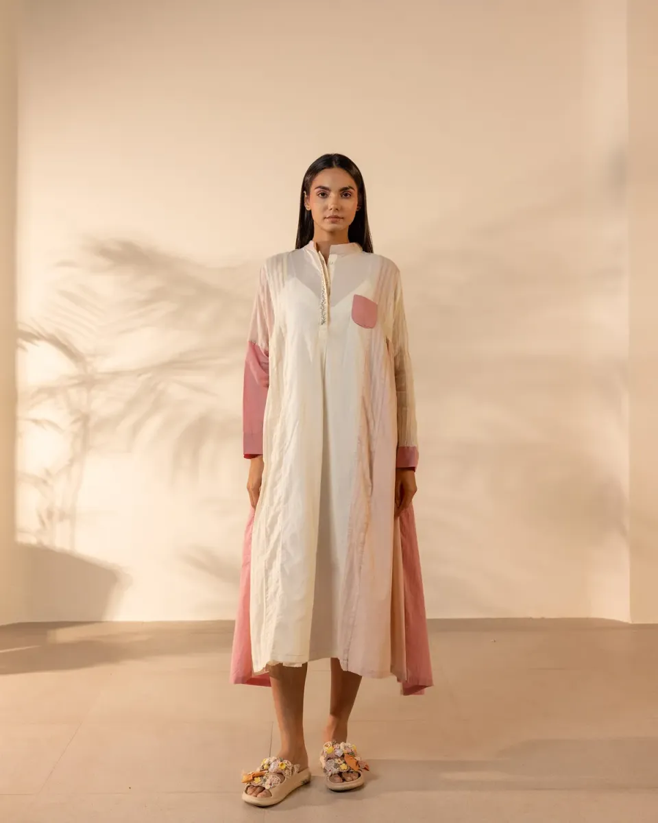 Our Dve Blush Wind abito cotone rosa beige taglia unica