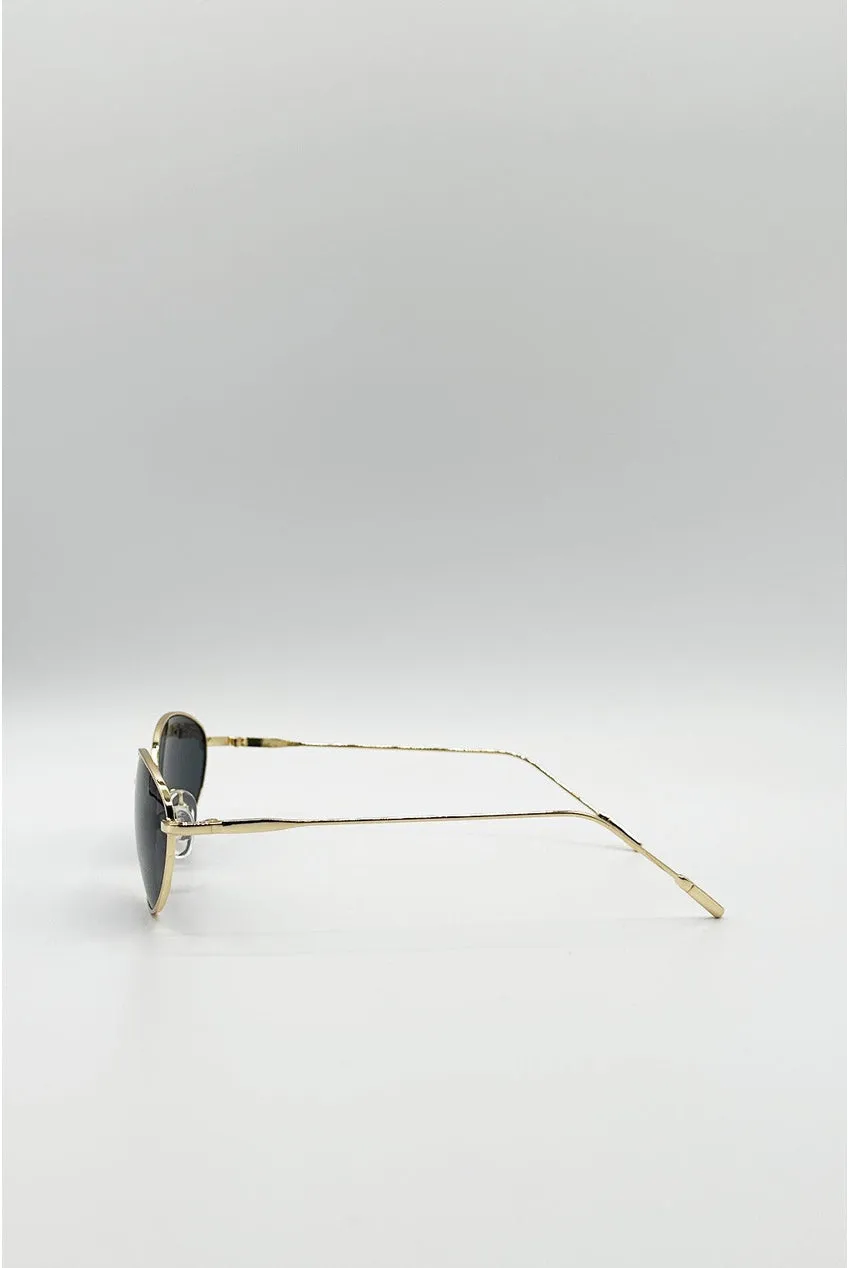 SVNX Oval Cat Eye SG2600002 occhiali neri metallo