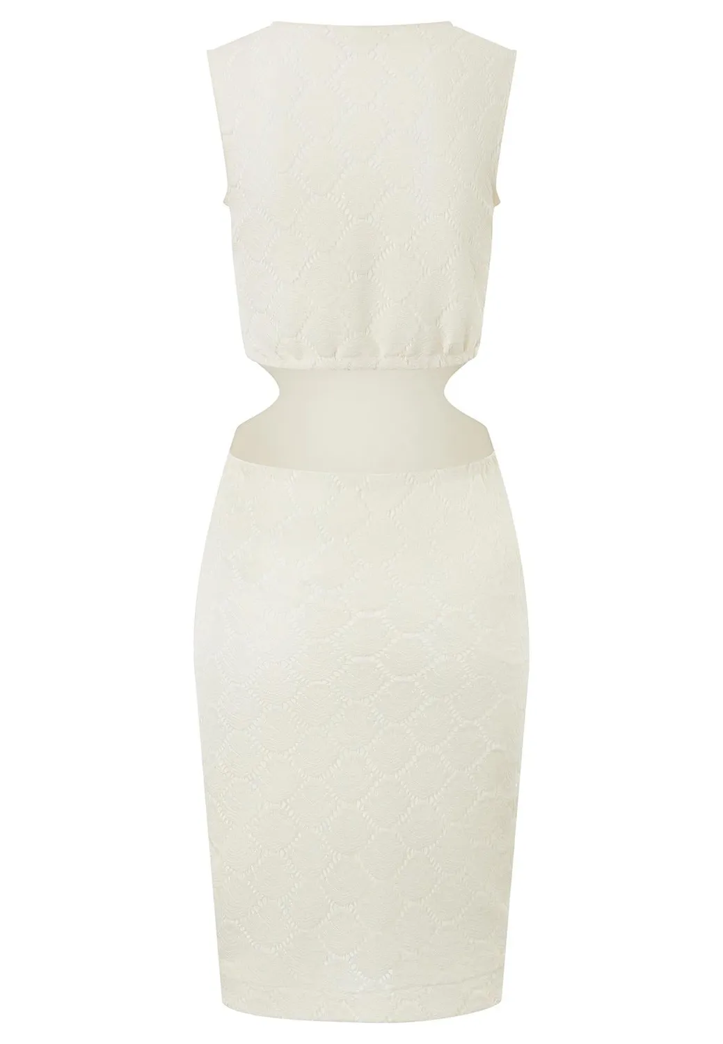Ana Alcazar Pagina abito in pizzo avorio cut-out
