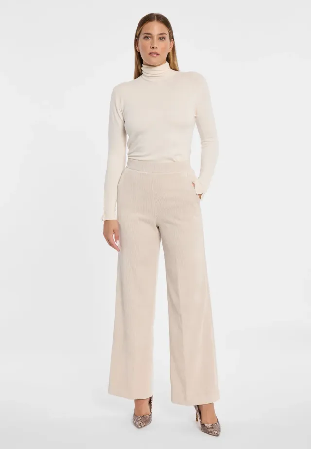 Ana Alcazar Adimy pantaloni velluto panna palazzo