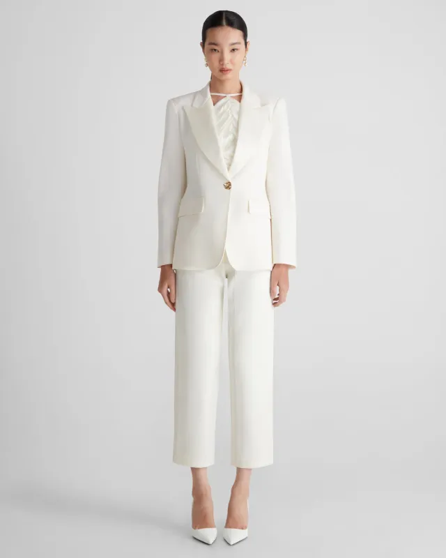 Violante Nessi Uccellini Blazer Avorio Lana Seta