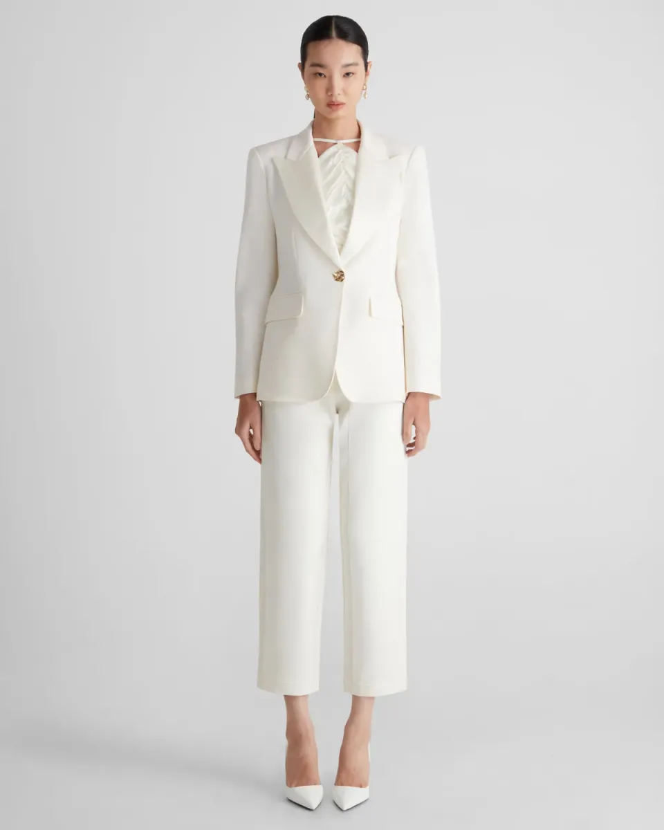 Violante Nessi Uccellini Blazer Avorio Lana Seta