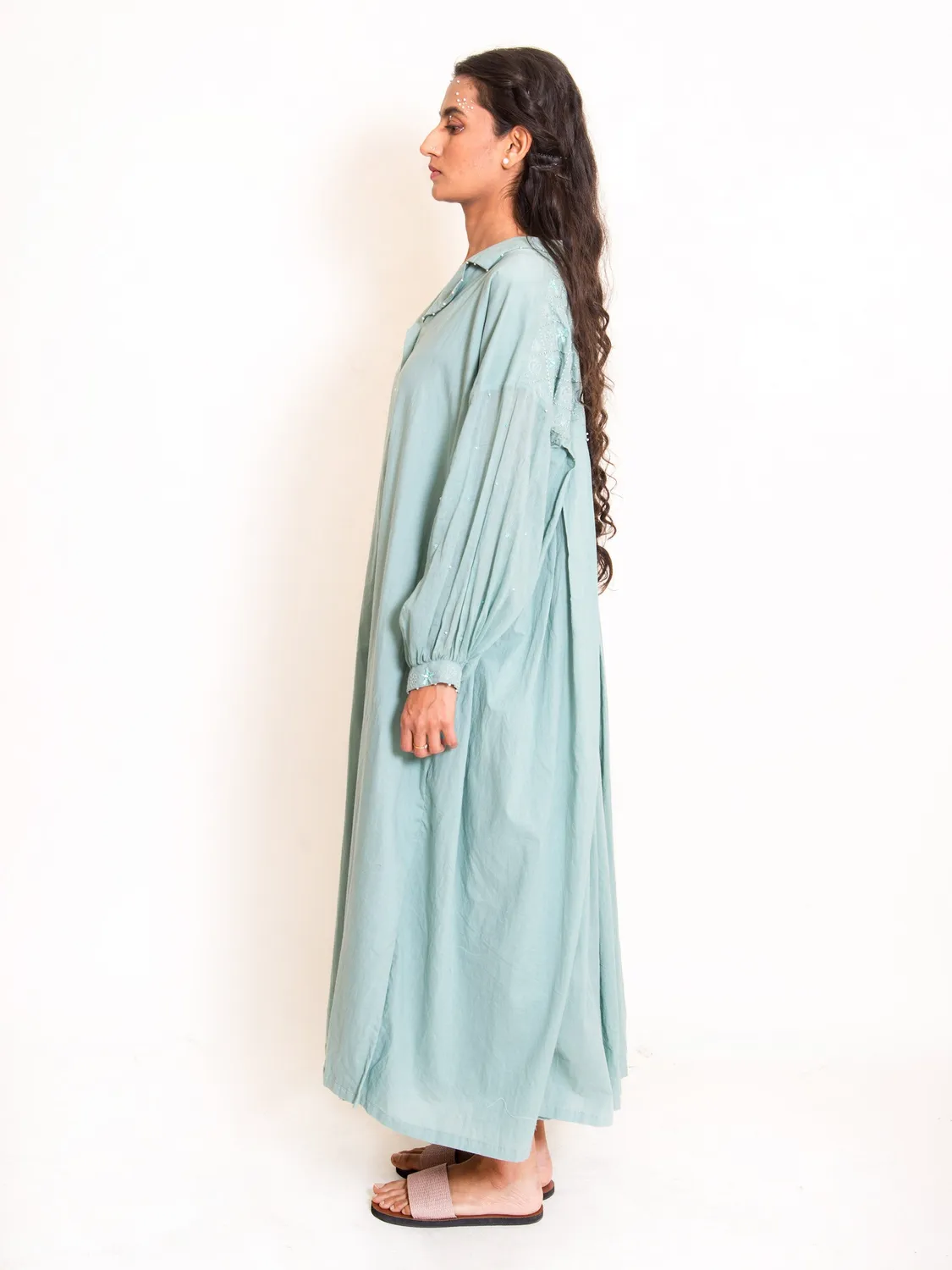Our Dve Swirl chemisier cotone verde menta 48 pollici