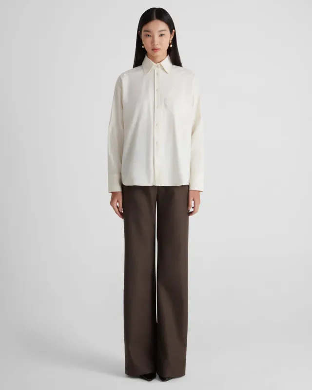 Violante Nessi Violi camicia gialla cotone Oxford