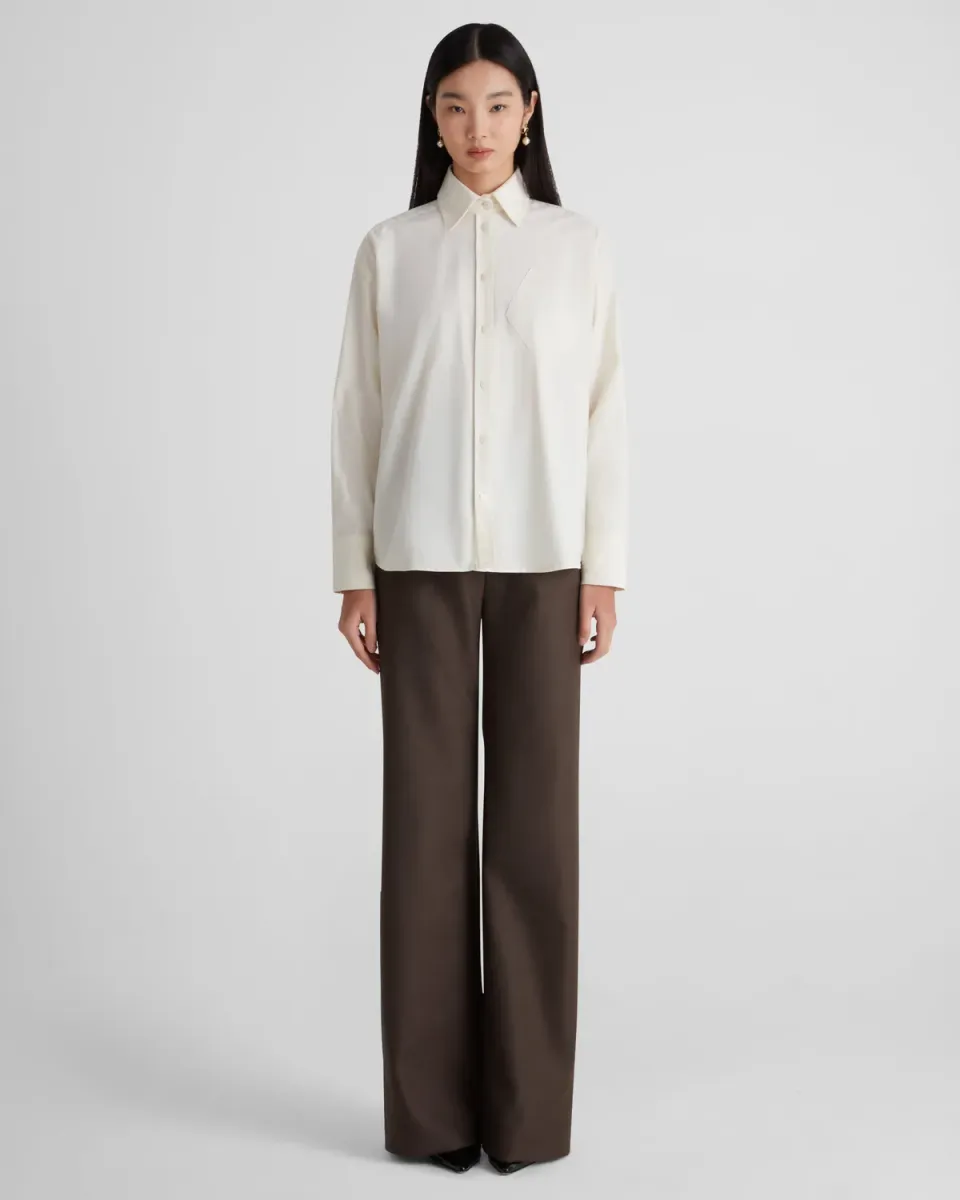 Violante Nessi Violi camicia gialla cotone Oxford
