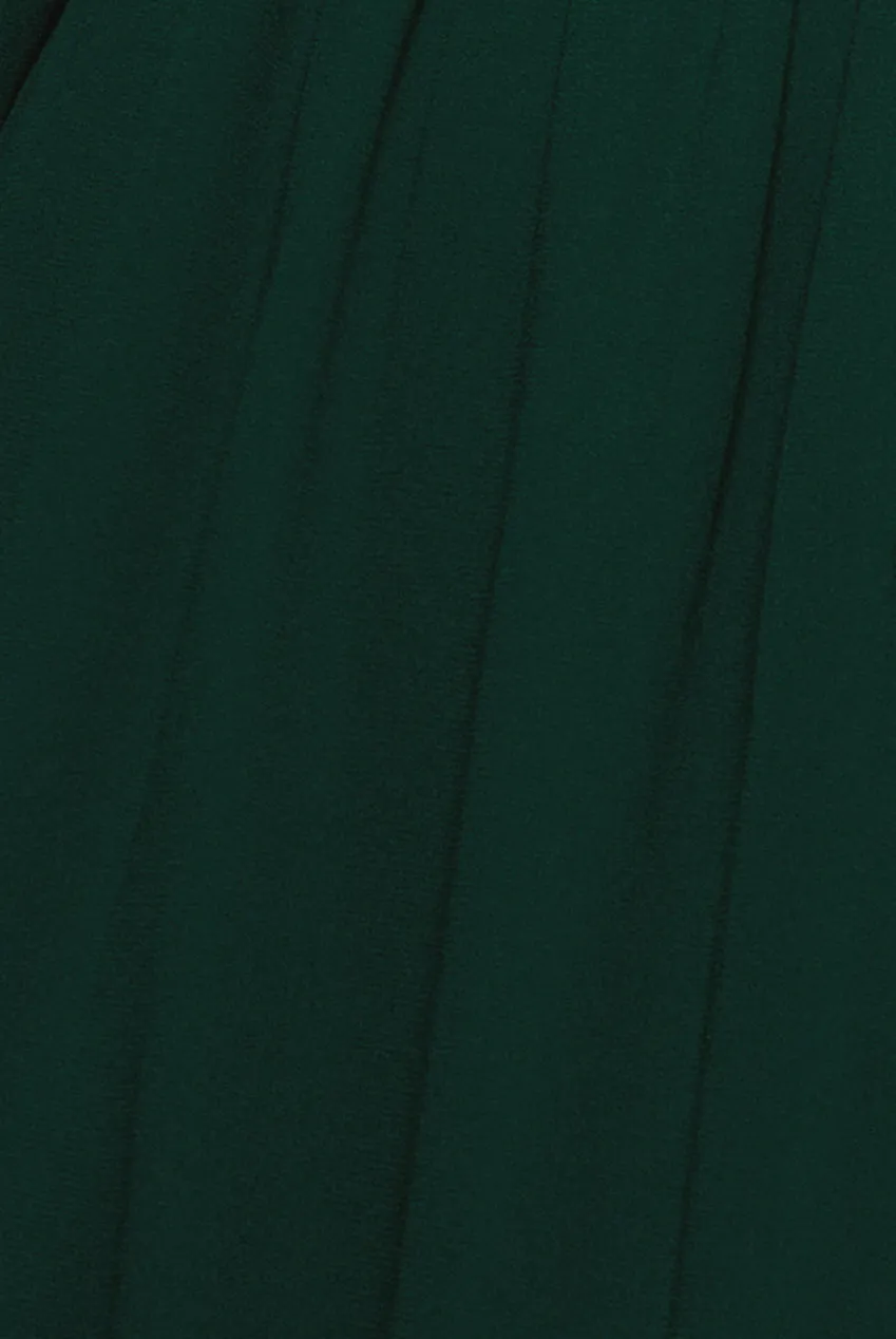 Goddiva Wrap Abito maxi verde scuro chiffon spacco