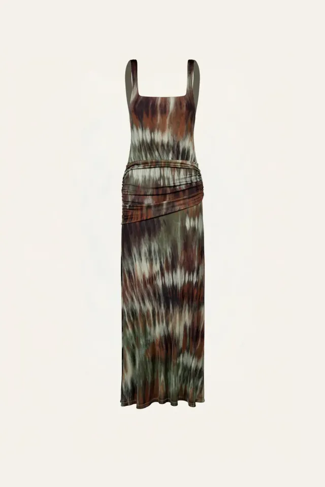 Johanna Ortiz Plant Of Joy abito midi verde jersey