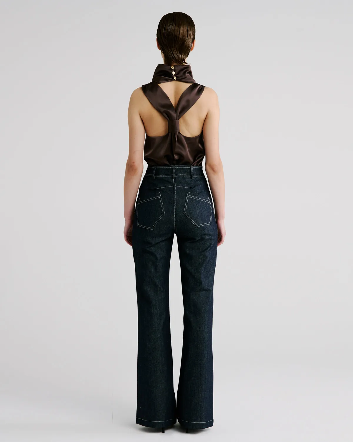 Violante Nessi Francis jeans blu in denim cotone bio