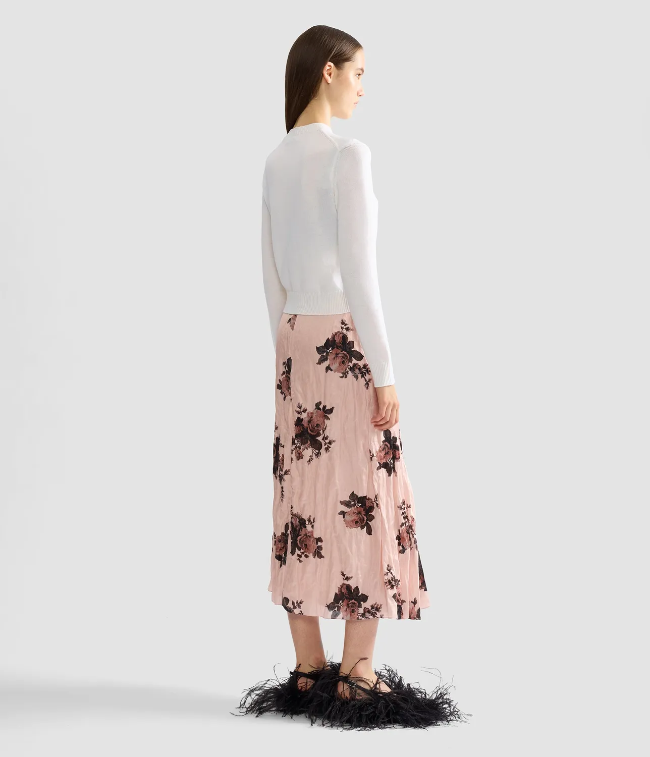 Erdem Cardigan Lana Merino Ricamato Fiocco Nero