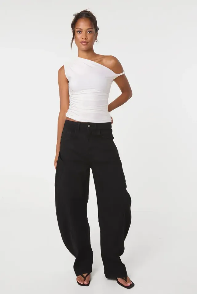 Pink Vanilla Extreme Cargo jeans balloon neri vita alta