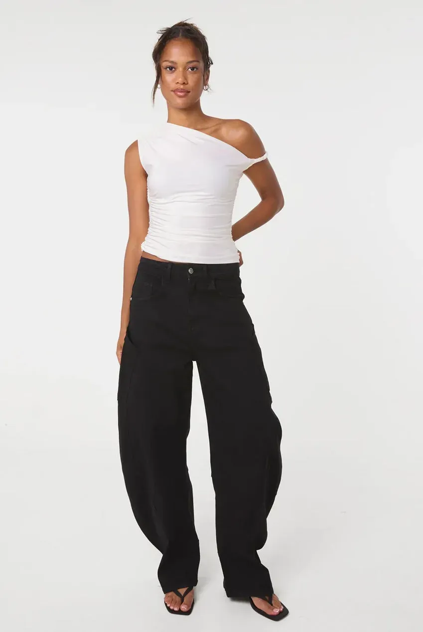 Pink Vanilla Extreme Cargo jeans balloon neri vita alta