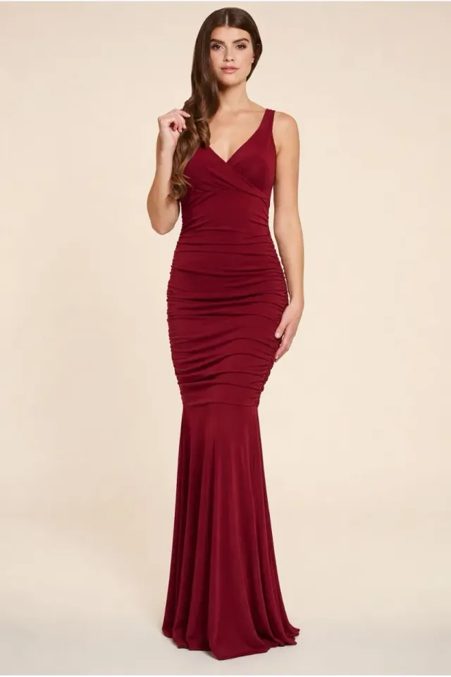 Honor Gold Gabby Berry Maxi Fishtail abito sirena