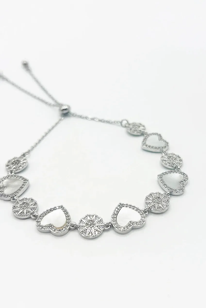 SVNX Bracciale Argento Cuore Diamante Regalo