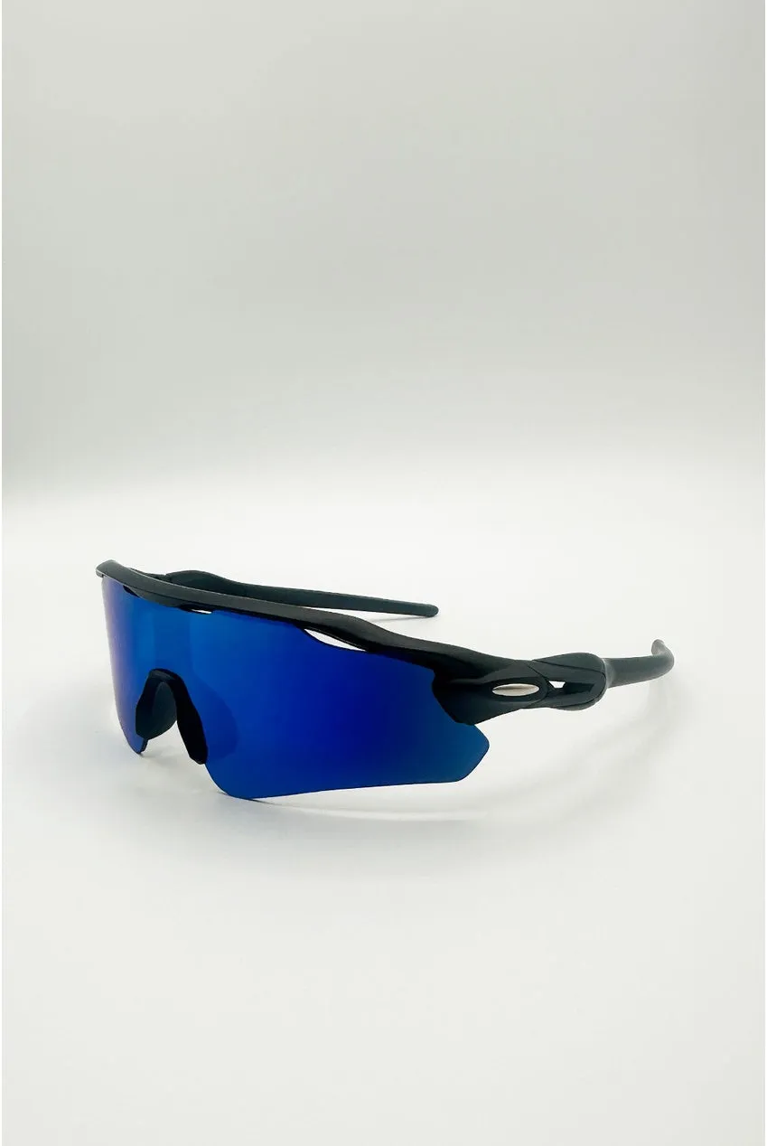 Goddiva SVNX Outdoor Sports Racer occhiali da sole blu