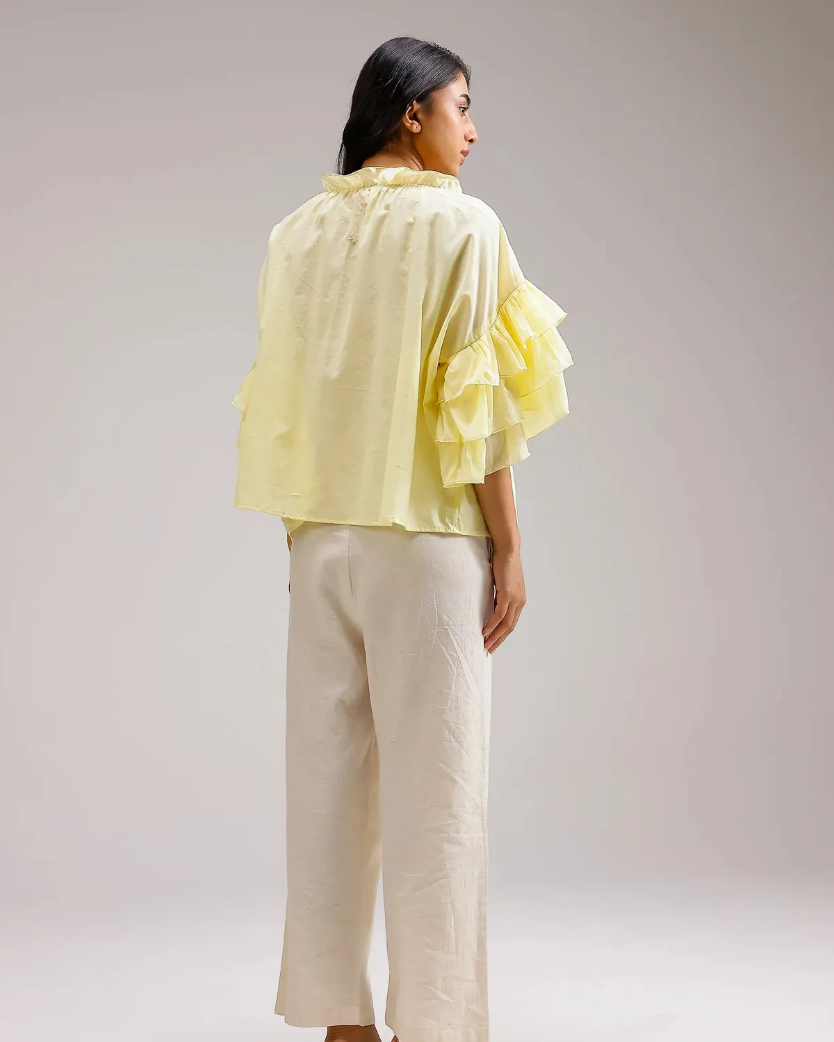 Our Dve Whisper top giallo limone taglia unica