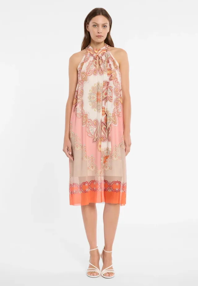 Ana Alcazar Dorexa abito halterneck fantasia paisley