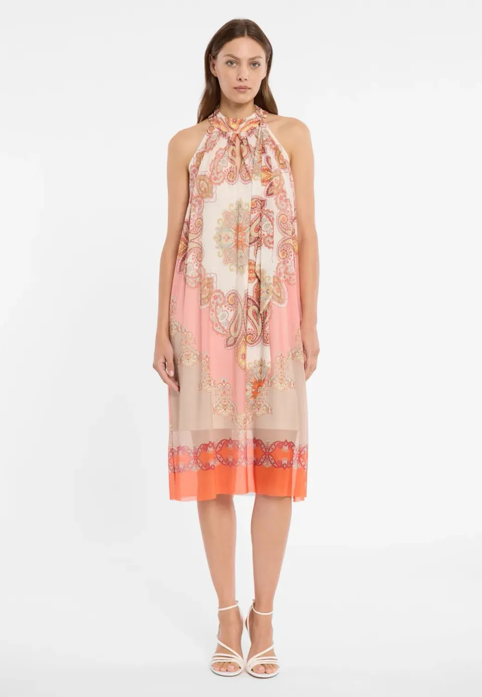 Ana Alcazar Dorexa abito halterneck fantasia paisley