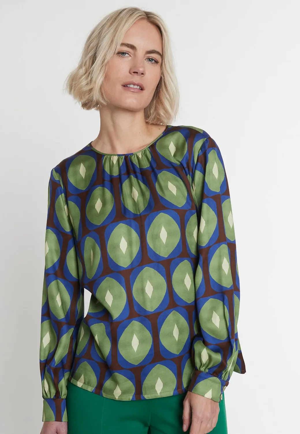 Ana Alcazar Maanis top blusa raso taglio casual