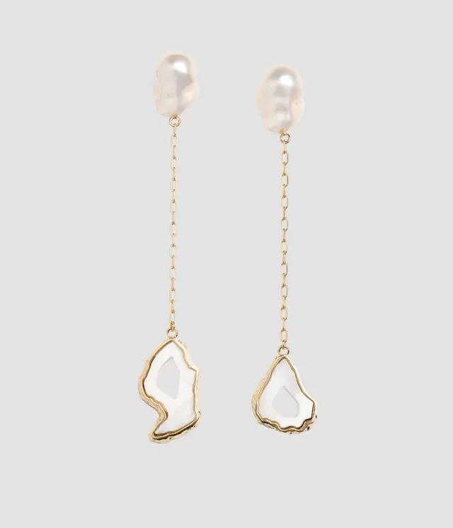Erdem Stone Drop orecchini pendenti perla agata