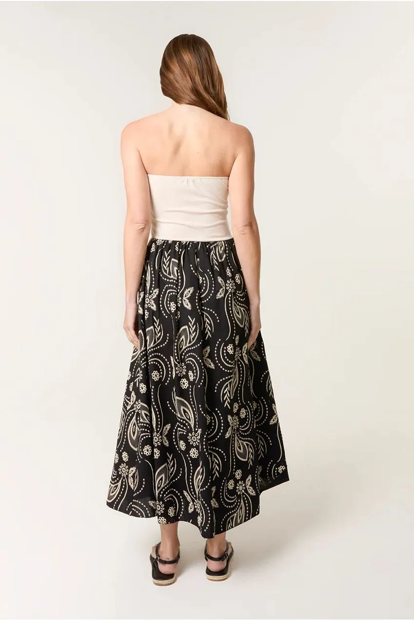 Blue Vanilla Embroidered Bandeau 2 in 1 abito multicolor