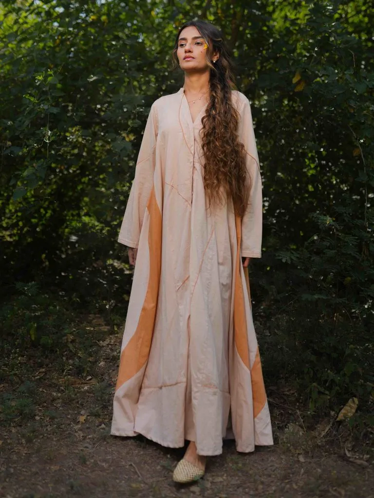 Our Dve Lailah Dress abito arancione cotone