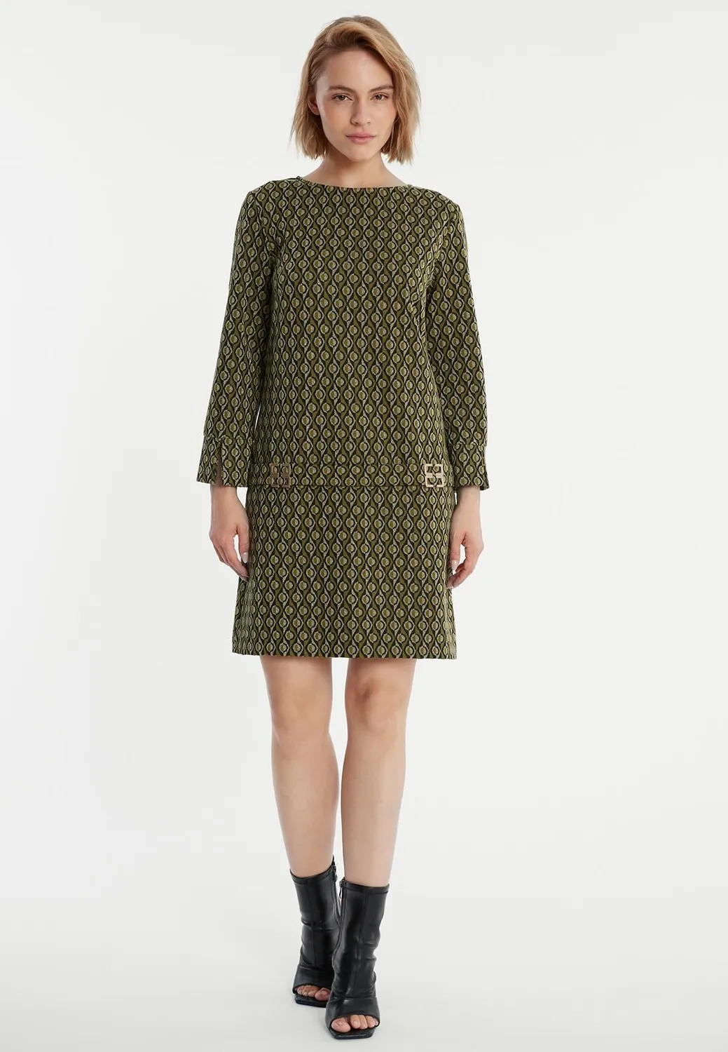 Ana Alcazar Penalisa abito tunica verde lurex