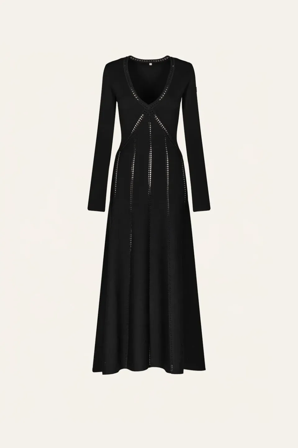 Johanna Ortiz Kaleidoscope abito midi nero lana