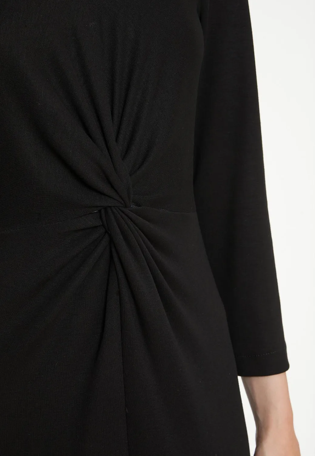 Ana Alcazar Tia abito midi nero jersey