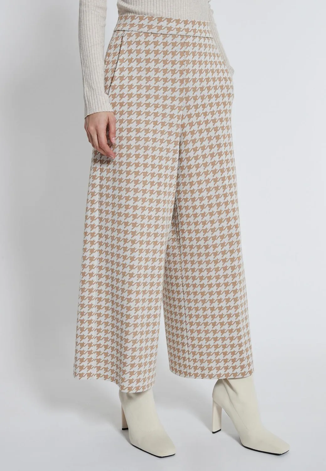 Ana Alcazar Hepyse pantaloni cropped pied-de-poule