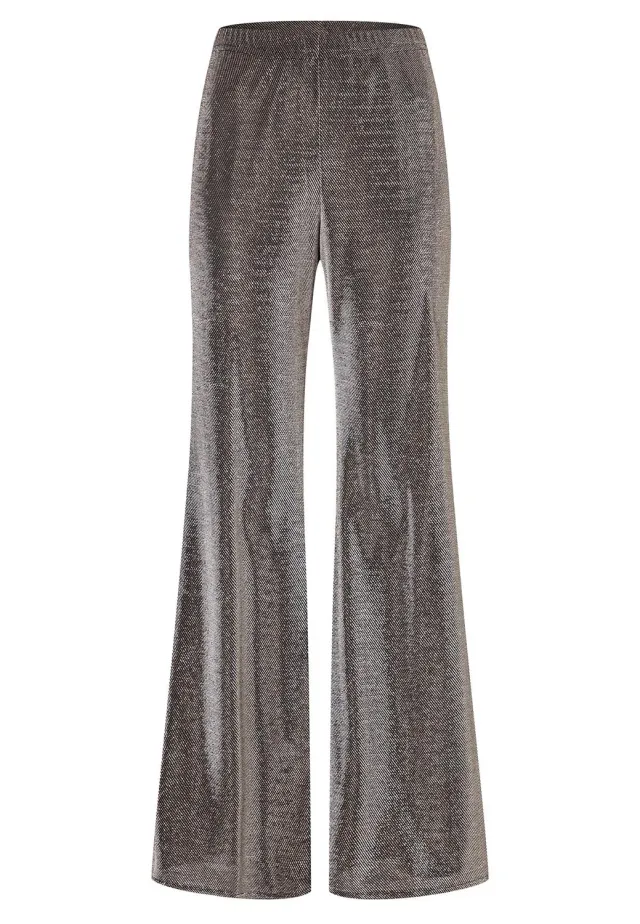 Ana Alcazar Ikona pantaloni lurex argento