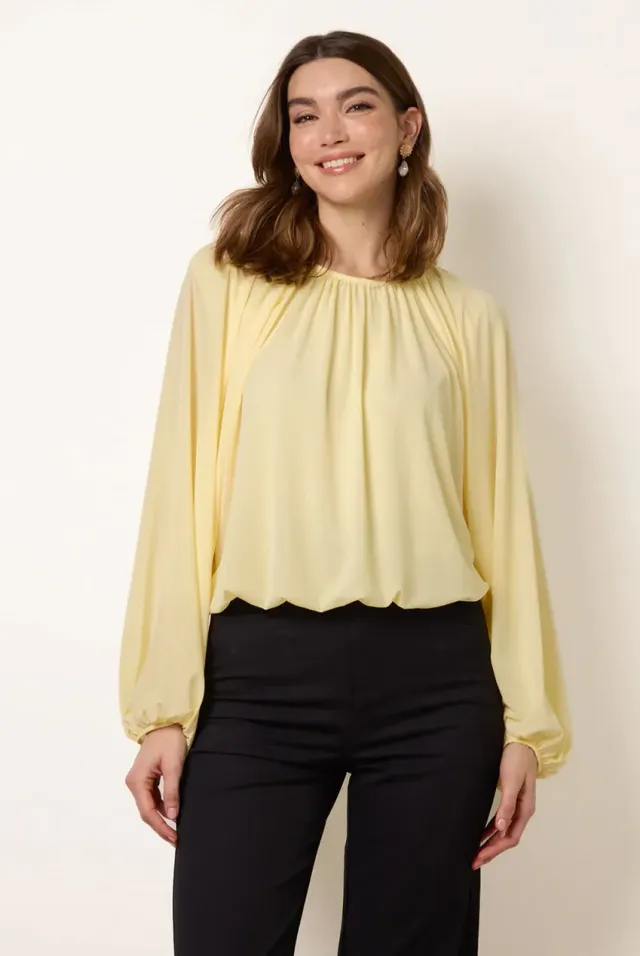 Blue Vanilla Batwing Puffball blusa limone taglia unica