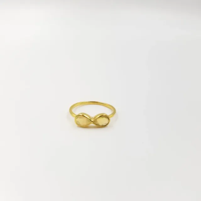 Our Dve Moonstone Infinity Ring anello pietra di luna placcato oro