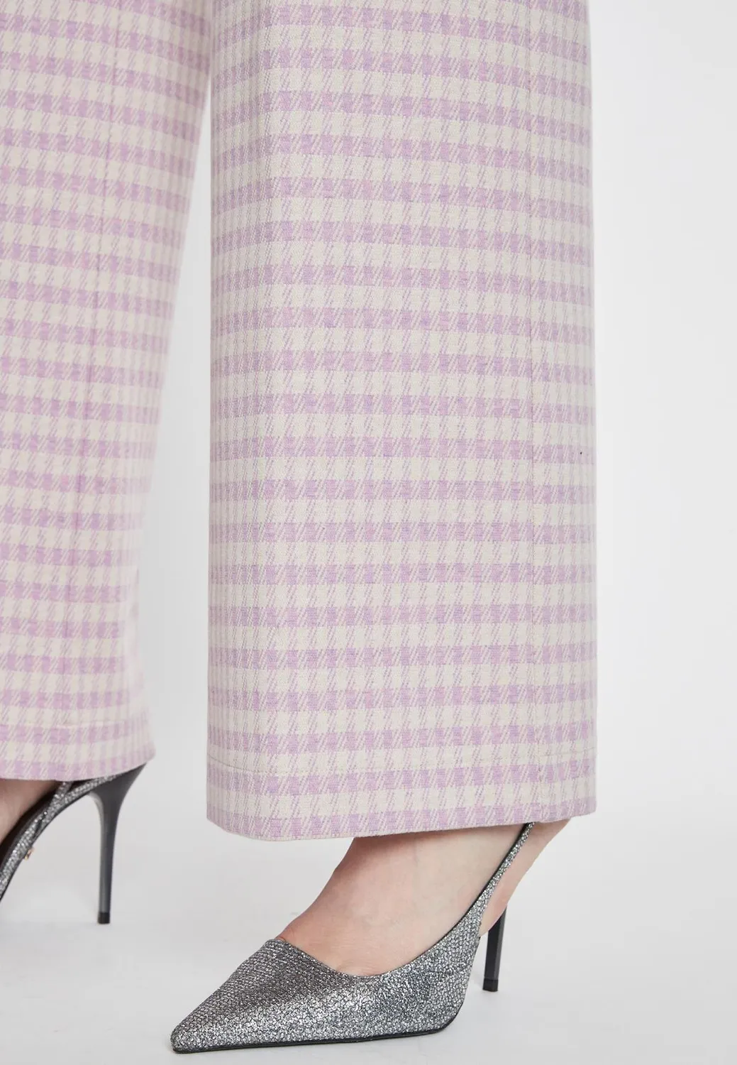 Ana Alcazar Sobera pantaloni palazzo pied-de-poule