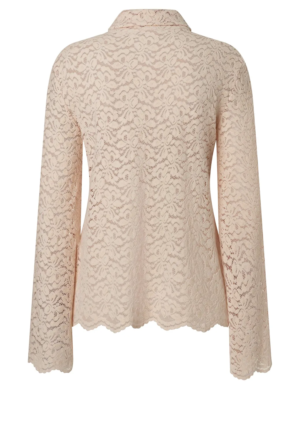 Ana Alcazar Enloryas blusa in pizzo cipria a fiori