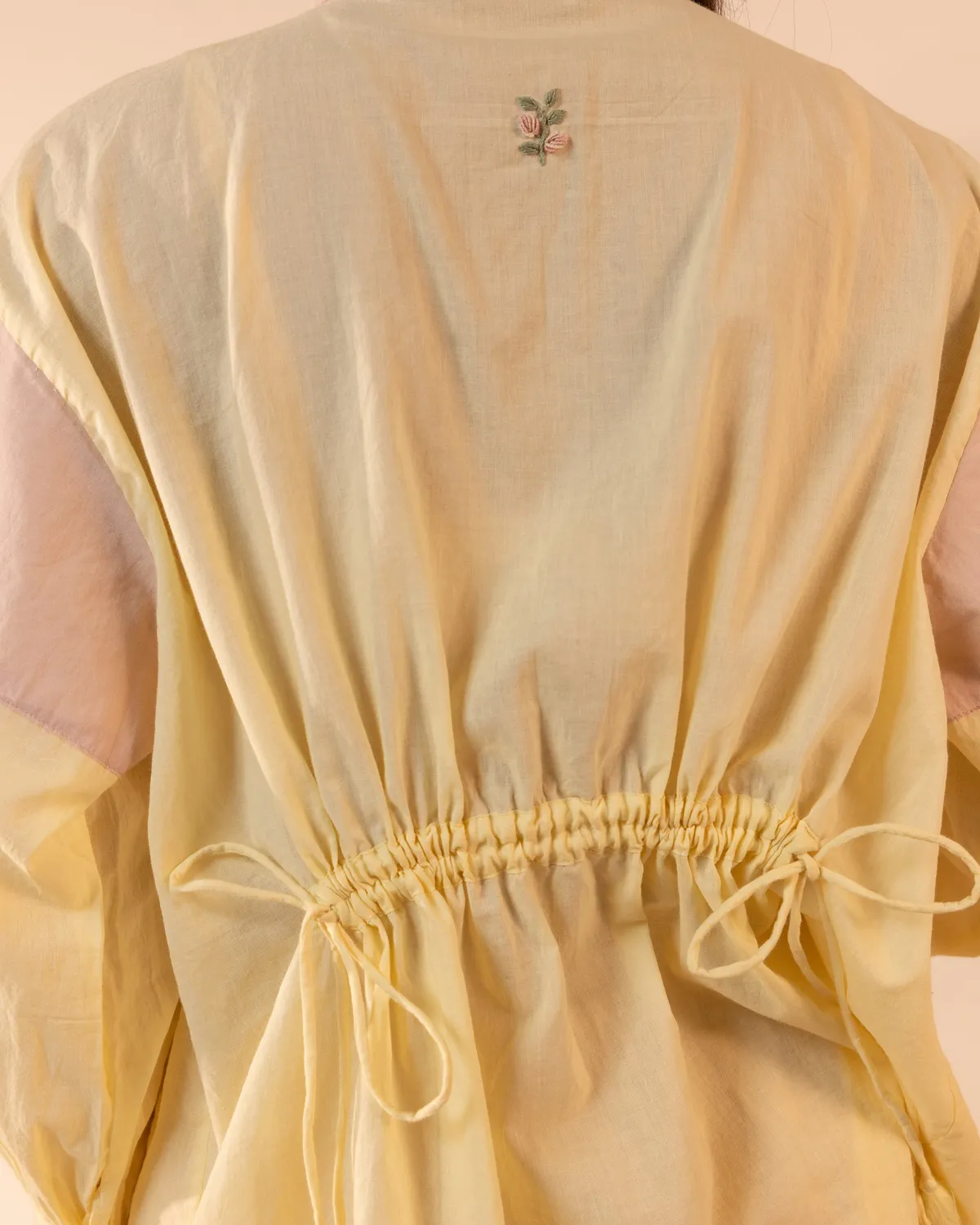 Our Dve Breeze Set co-ord rosa giallo cotone