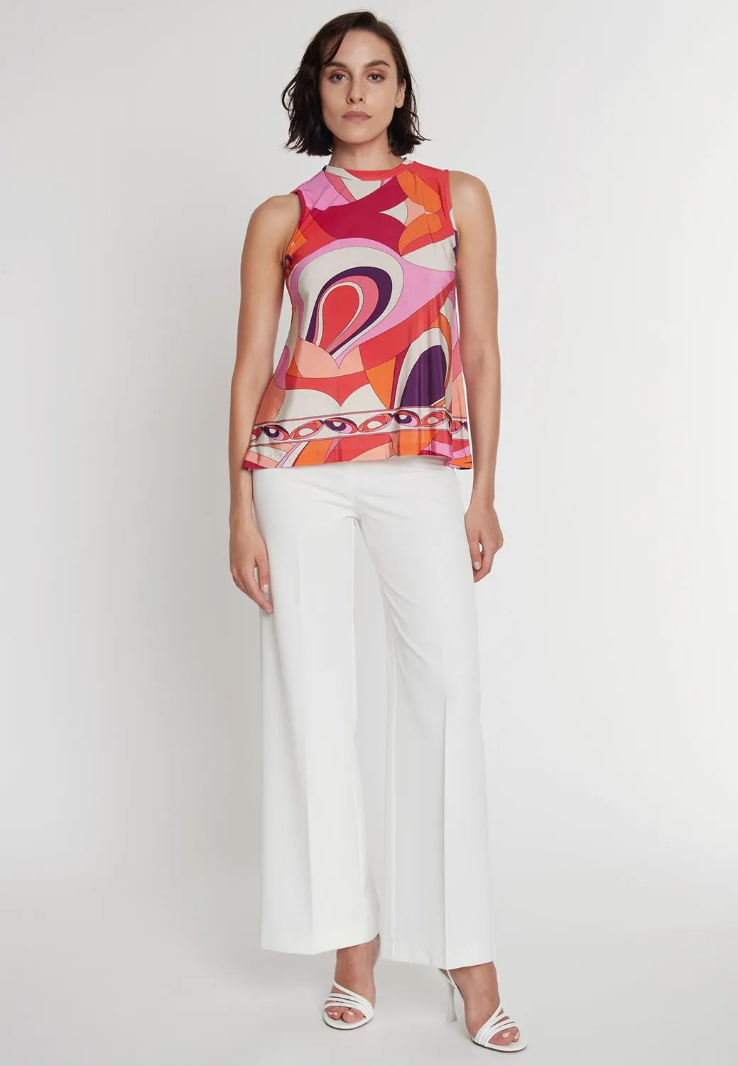 Ana Alcazar Prany top jersey fantasia collo coreano