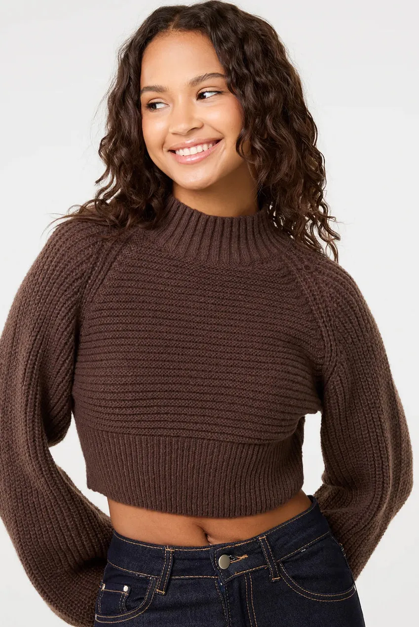 Pink Vanilla High Neck maglione cioccolato collo alto